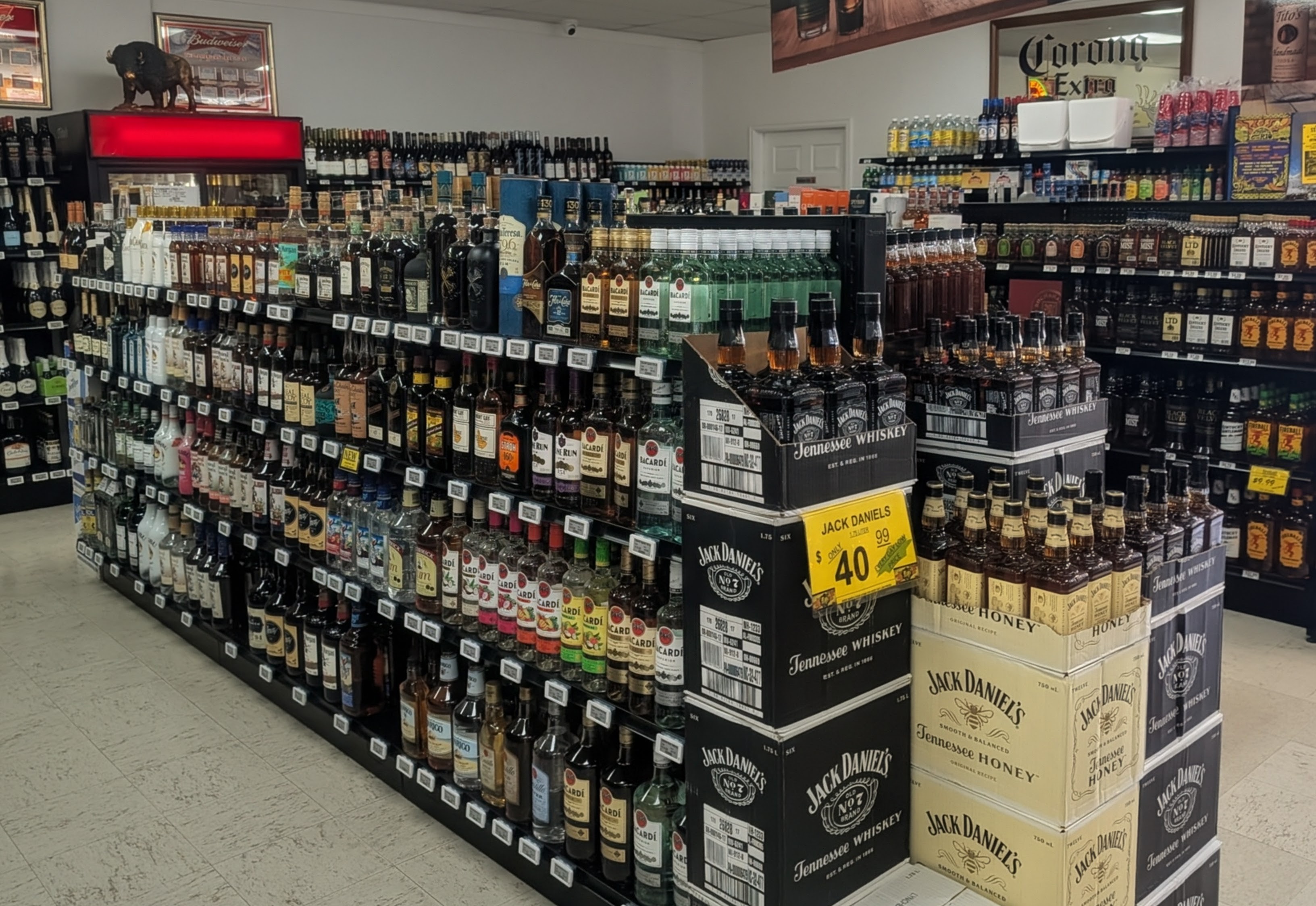 Liquor shelves at Beer Barn II